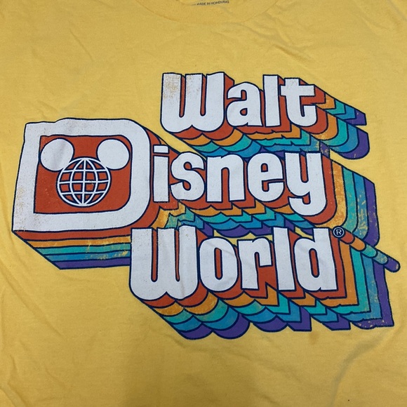Disney T-shirt Retro Walt Disney World Retro Graphic Tee Rainbow Adult XL Mickey - Picture 3 of 9
